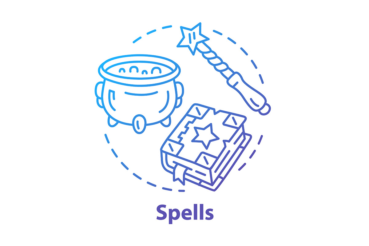 Spells concept icon, an Outline Icon by IMG Visuals