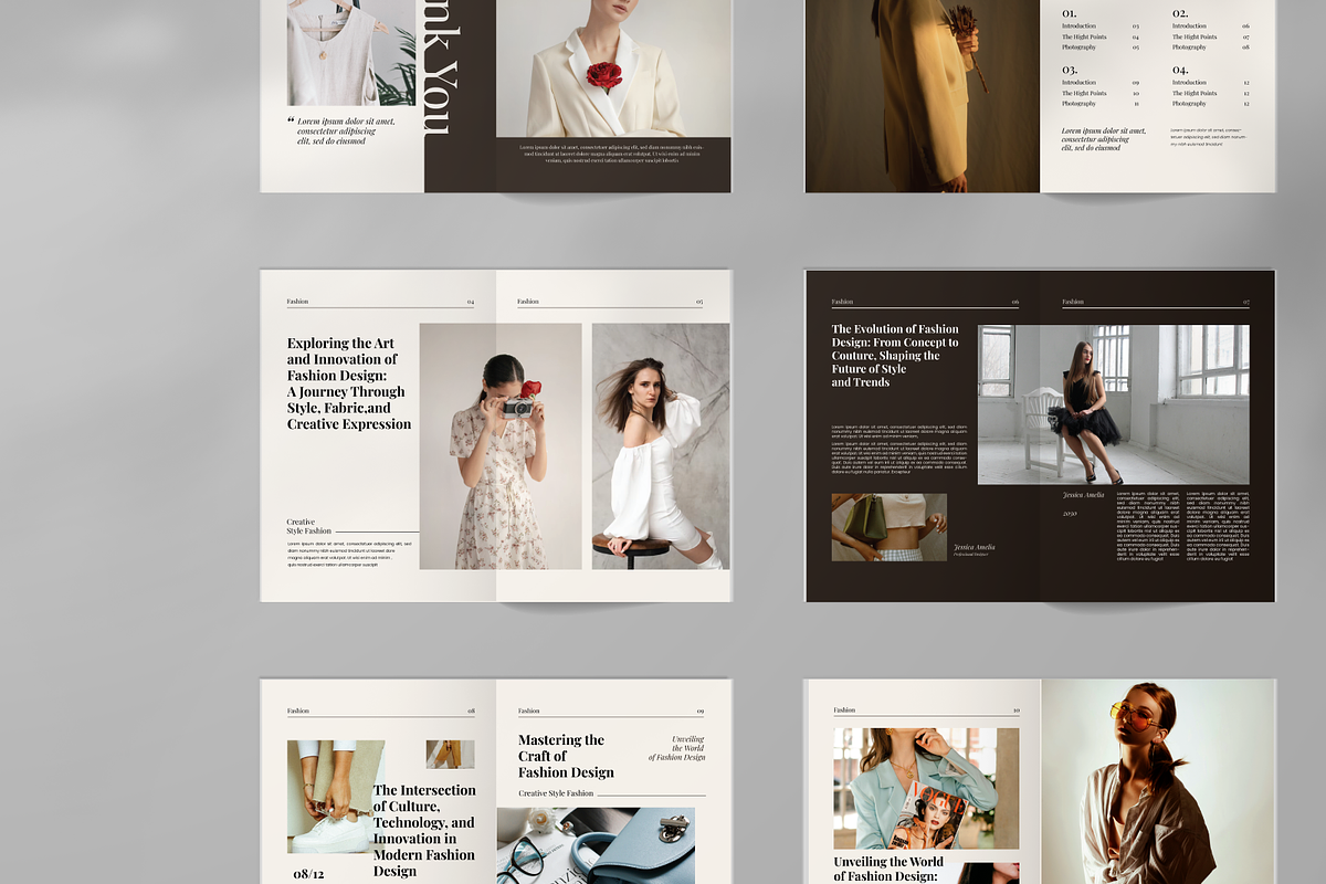 Fashion Look Book Template, a Magazine Template by SquidPixey (Photo 5 of 6)