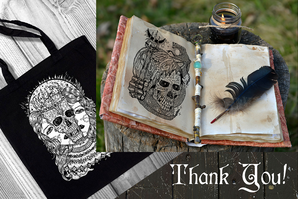 Evil skulls. Part 2, an Illustration by Samiramay (Photo 6 of 6)