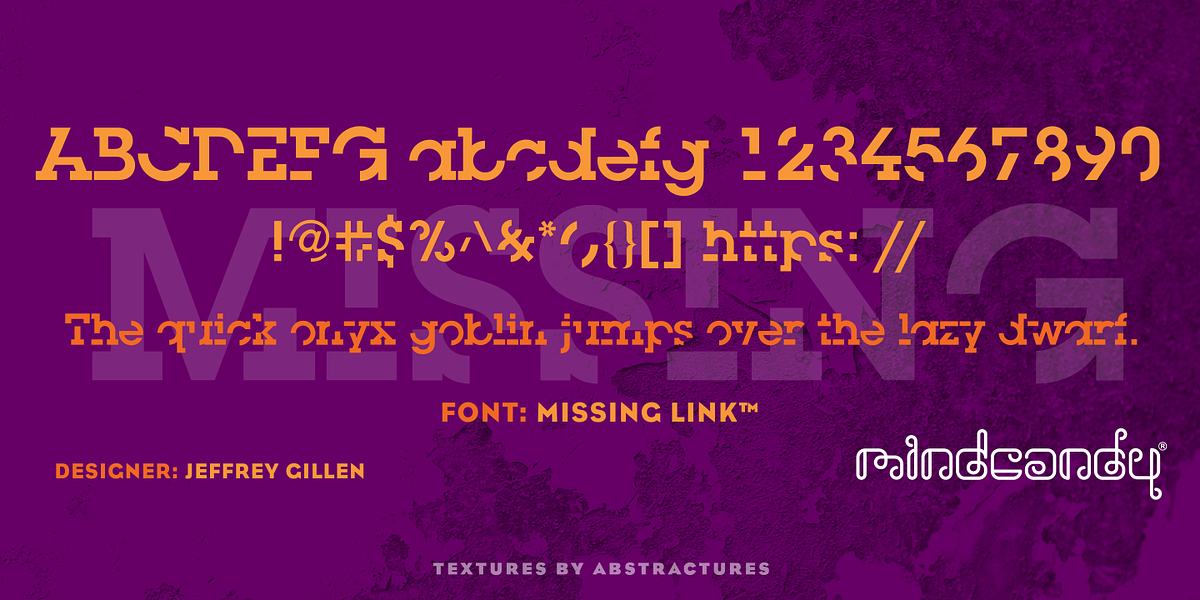 Missing Link™, a Slab Serif Font by MINDCANDY