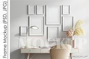 Gallery Wall Mockup PSD JPG, a Print Template by VNmockup (Thumbnail 1 of 5)