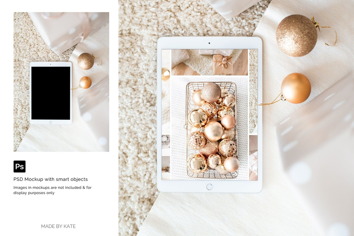 Gold Christmas: Photo, Video, Mockup, a Holiday Photo by Kate Roubin (Photo 7 of 11)