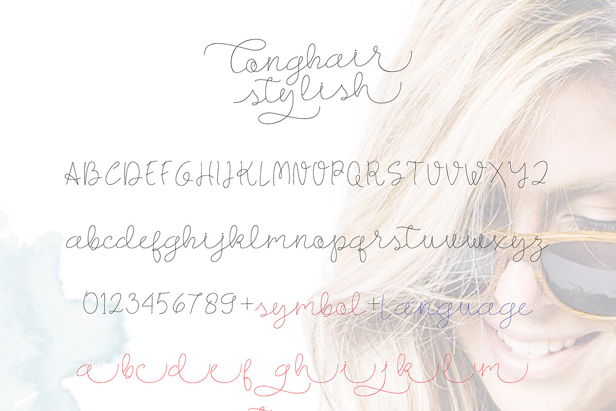 Longhair - Monoline Script Font preview 6