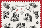 Vintage romance- Valentine's day, a Seasonal Illustration by Pamyatka Shop (Thumbnail 5 of 18)