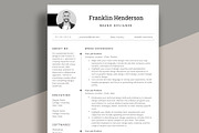 Creative Resume | CV for designer, a Resume Template by aivos (Thumbnail 1 of 7)