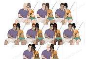 Lake Life Girls Clipart, a Person Illustration by GlamArtZhanna (Thumbnail 2 of 7)