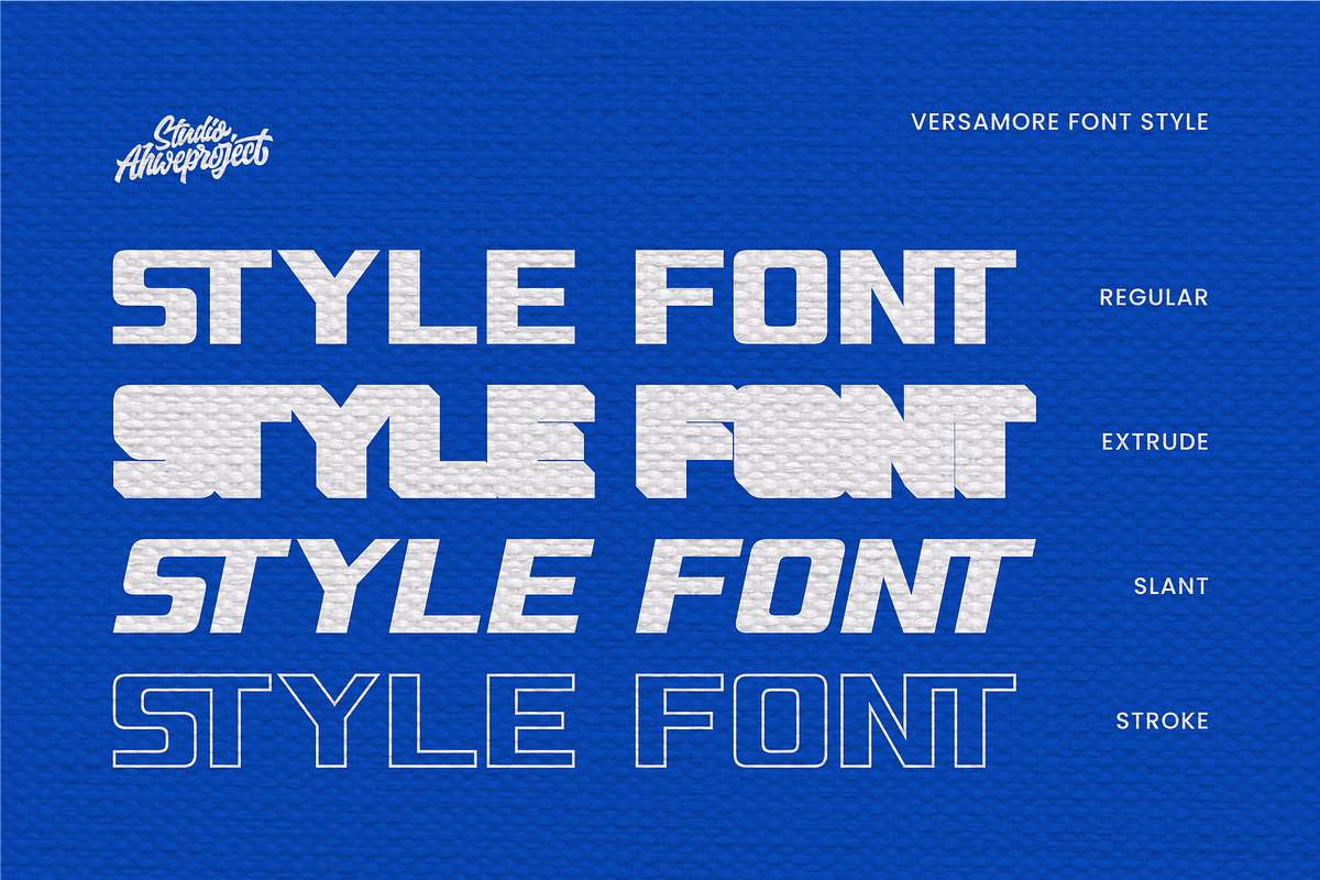 Versamore - Sport Display Font, a Sans Serif Font by ahweproject (Photo 2 of 18)