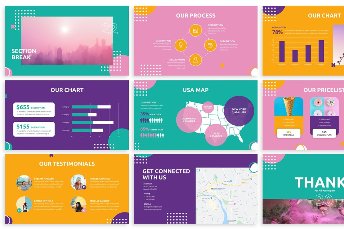 Fancy - Colorful Powerpoint Template, a Presentation Template by ...