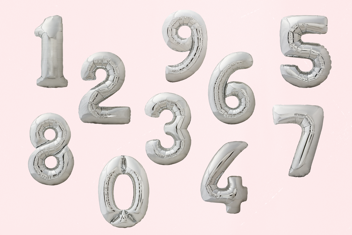 Silver Balloon Numbers, an Object Graphic by smuug