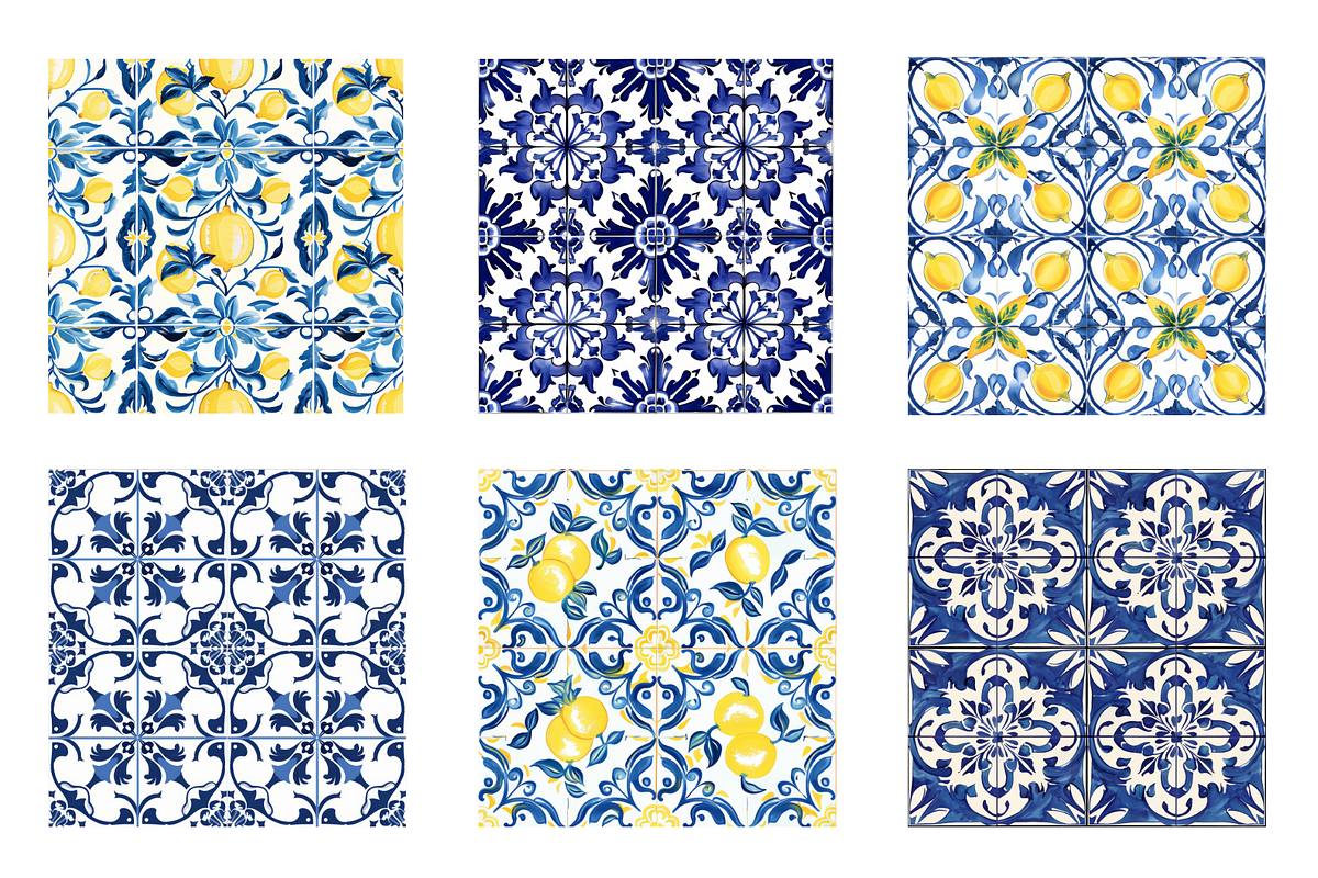 Sicilian Majolica Tile Patterns, a Pattern Graphic by Chromolume Studio (Photo 3 of 28)