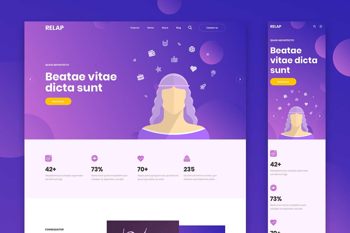RELAP – Responsive Landing Pages, a Landing Page Template by laaqiq (Photo 7 of 9)