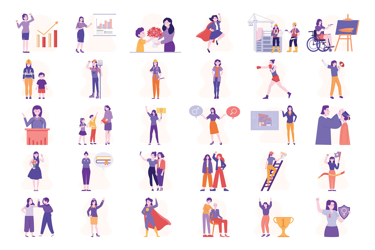 Women’s Day Illustration Pack, an Illustration by Vector Portal (Photo 2 of 5)