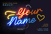Neon Names Photoshop Templates, a Layer Style Add-On by Andrew Skoch Design (Thumbnail 7 of 7)