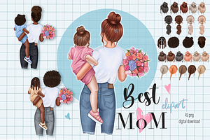 Best Mom clipart Mother daughter