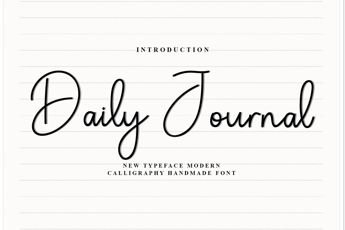 Daily Journal, a Handwritten Font by InermediaSTUDIO (Photo 1 of 8)