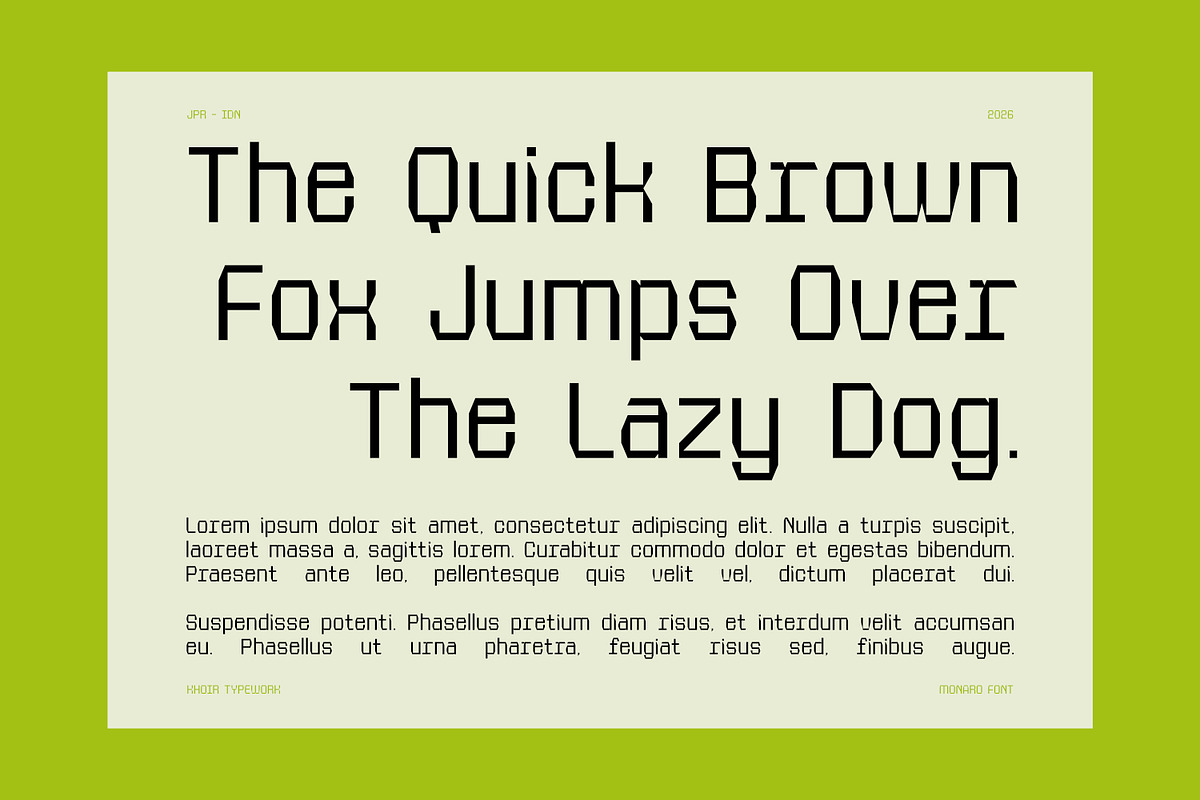 Monaro - Monospaced Font, a Sans Serif Font by Khoir (Photo 5 of 9)