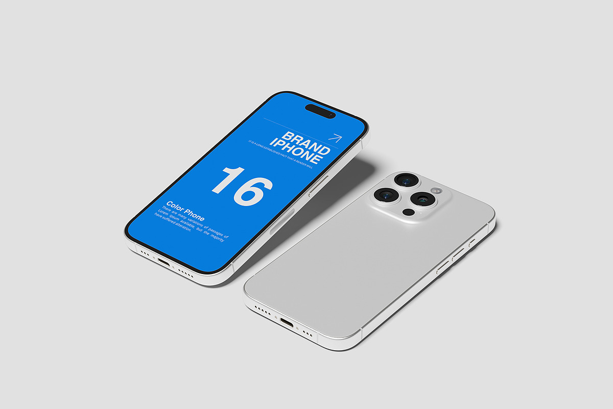 iPhone 16 Pro Mockup, an iPhone Mockup by seramoe (Photo 3 of 5)