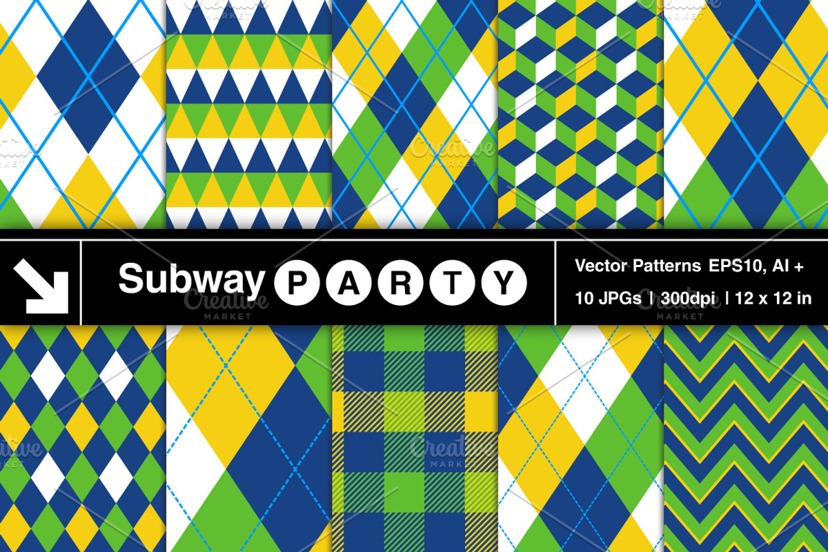 Rio Golf Style Vector Patterns, a Pattern Graphic by SubwayParty (Photo 1 of 4)