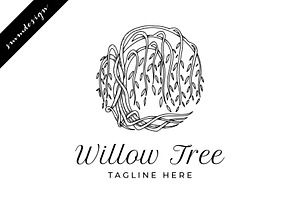 Willow Tree Logo Design Template