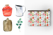 My Kitchen. Watercolor set, a Decorative Illustration by Maria's little shop (Thumbnail 4 of 7)