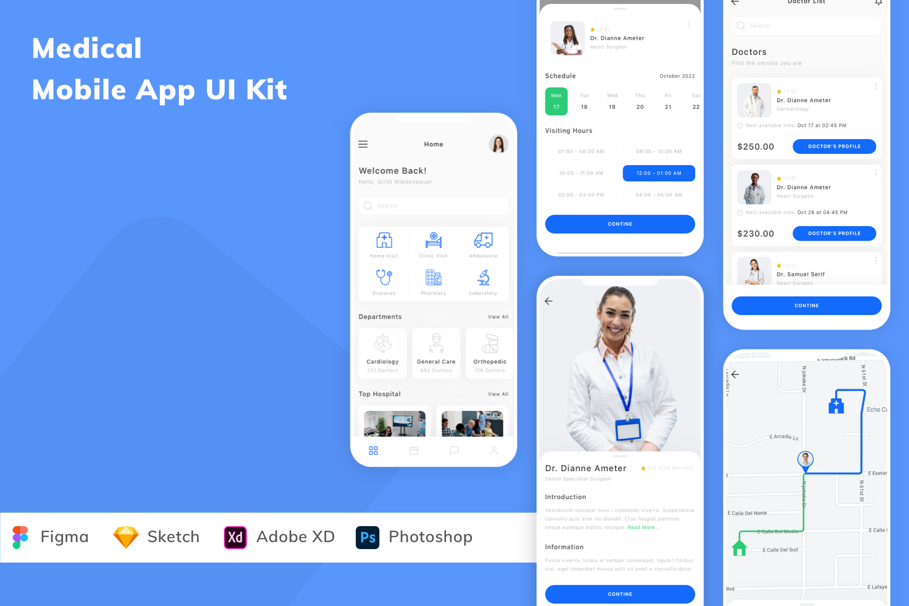 Medical Mobile App UI Kit, an UI Kit Template by Betush