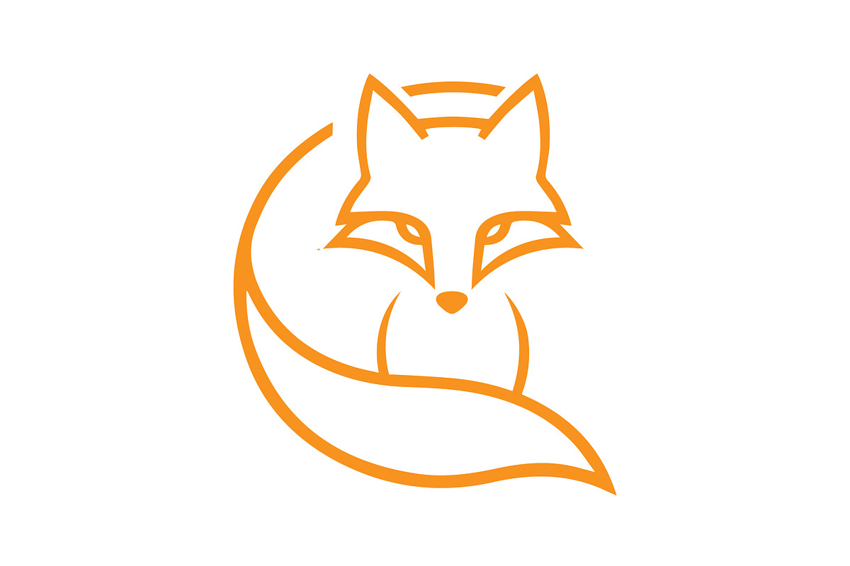 Line Fox Logo, a Branding & Logo Template by Rhealea_Design