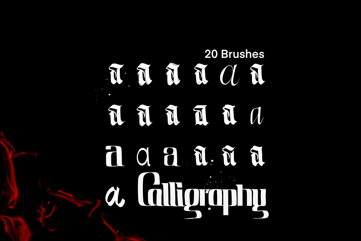 Blackletter Procreate Brushes, a Brush Add-On by Emmanuel Buron (Photo 7 of 13)
