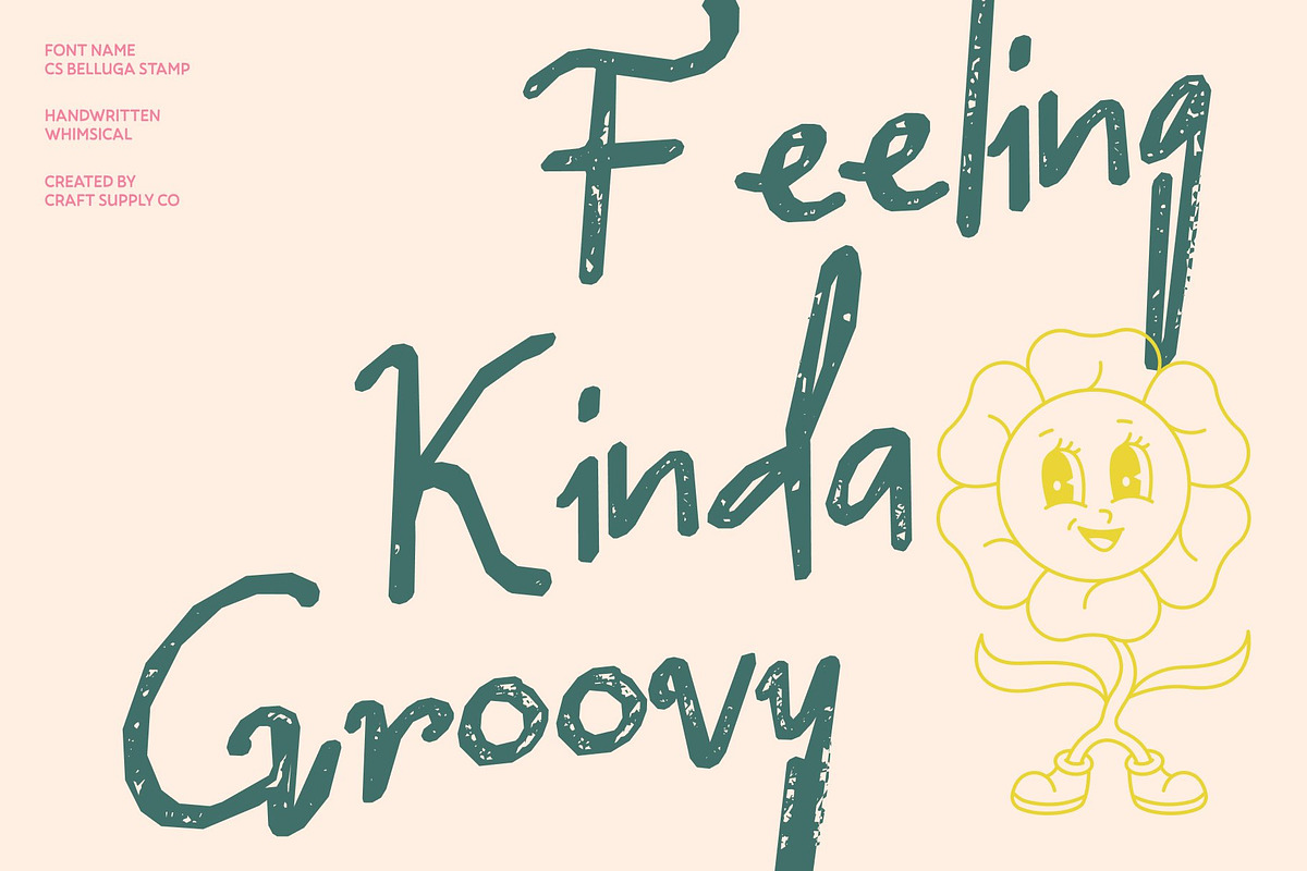 CS Belluga Stamp, a Handwritten Font by Craft Supply Co. (Photo 6 of 8)