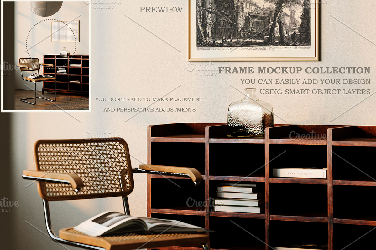 Japandi Frame Mockup 4 in 1 Bundle, a Household Mockup by LAMIA DESIGN (Photo 5 of 19)
