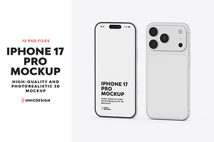 iPhone 17 Pro Mockup, an iPhone Mockup by UnicDesign