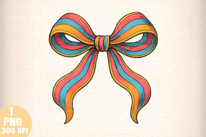 Coquette Christmas Bow Brushstroke, an Illustration by Daily.Designs