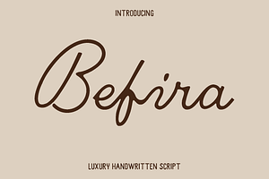Befira - Luxury Handwritten Script, a Script Font by Luna Shop