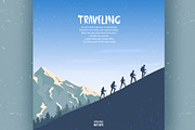 climbing on mountain, a Person Illustration by JulianArt (Thumbnail 4 of 5)