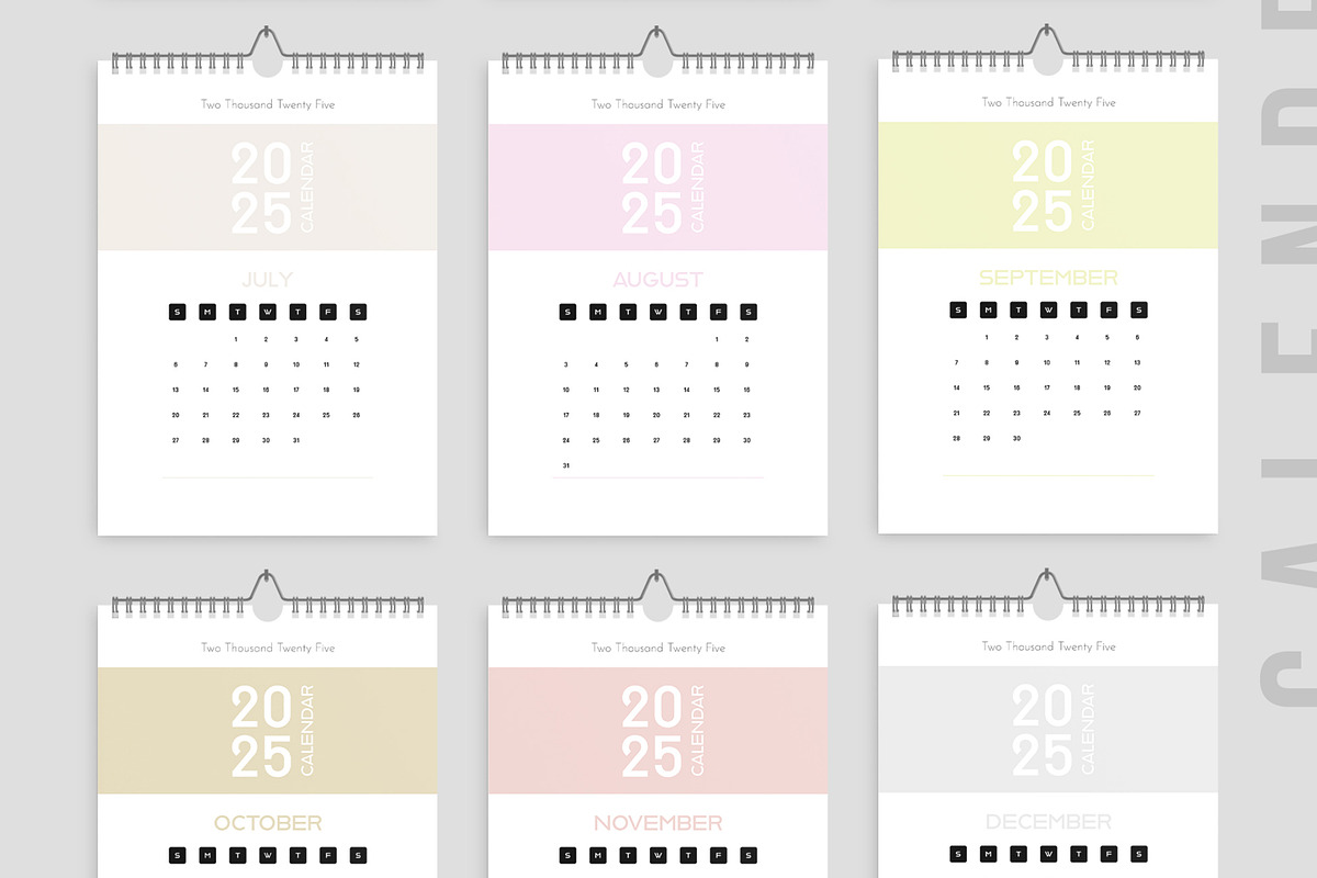 Clean Calendar Design 2025, a Stationery Template by ContestDesign (Photo 4 of 4)