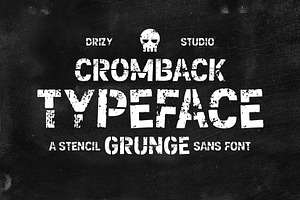 Cromback - Stencil Grunge Sans Font