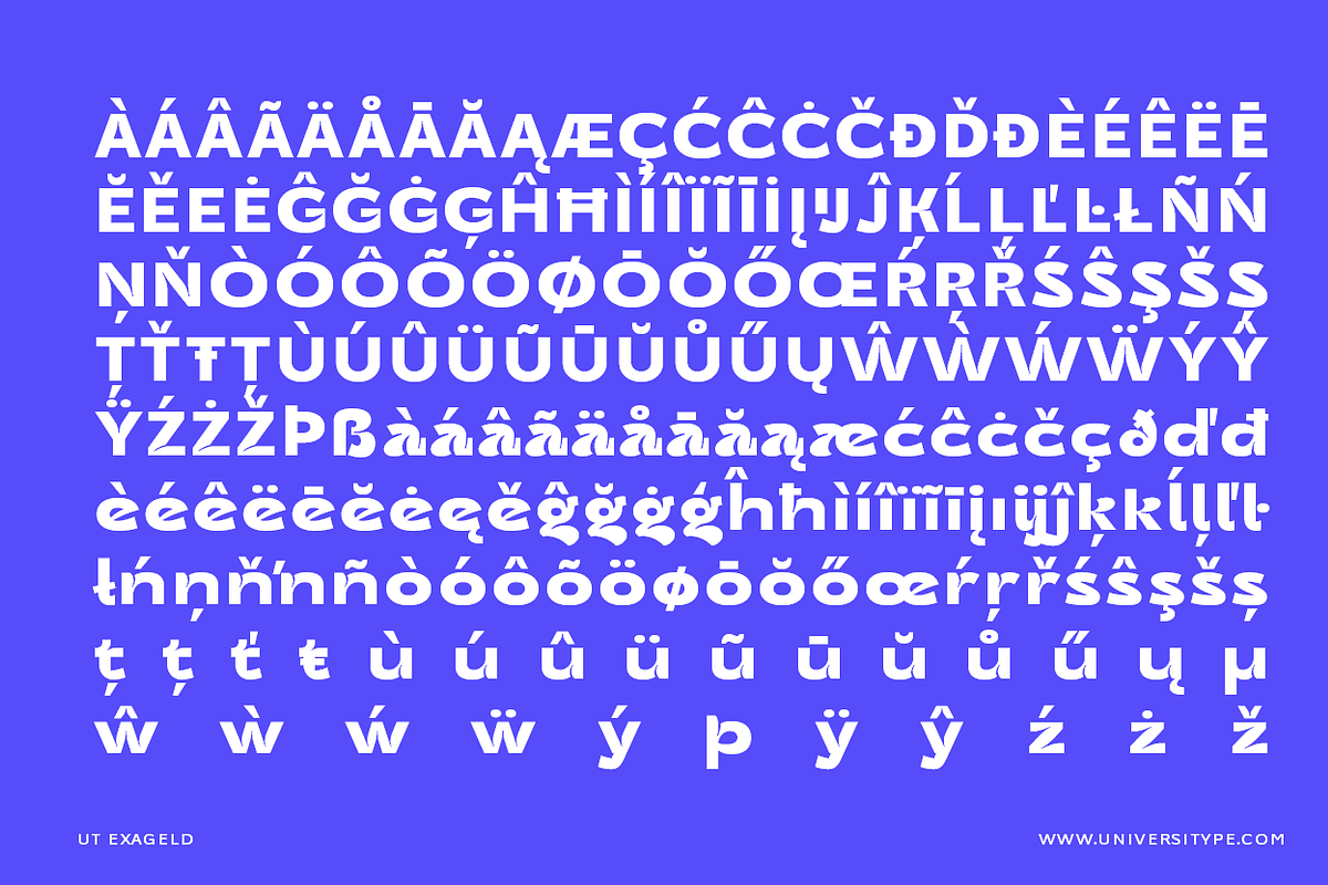 UT Exageld - A Bold Sexy Sans Serif, a Sans Serif Font by Universitype (Photo 5 of 15)