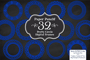 Royal Blue Lace Circle Frames, an Illustration by Amanda Ilkov (Thumbnail 2 of 5)