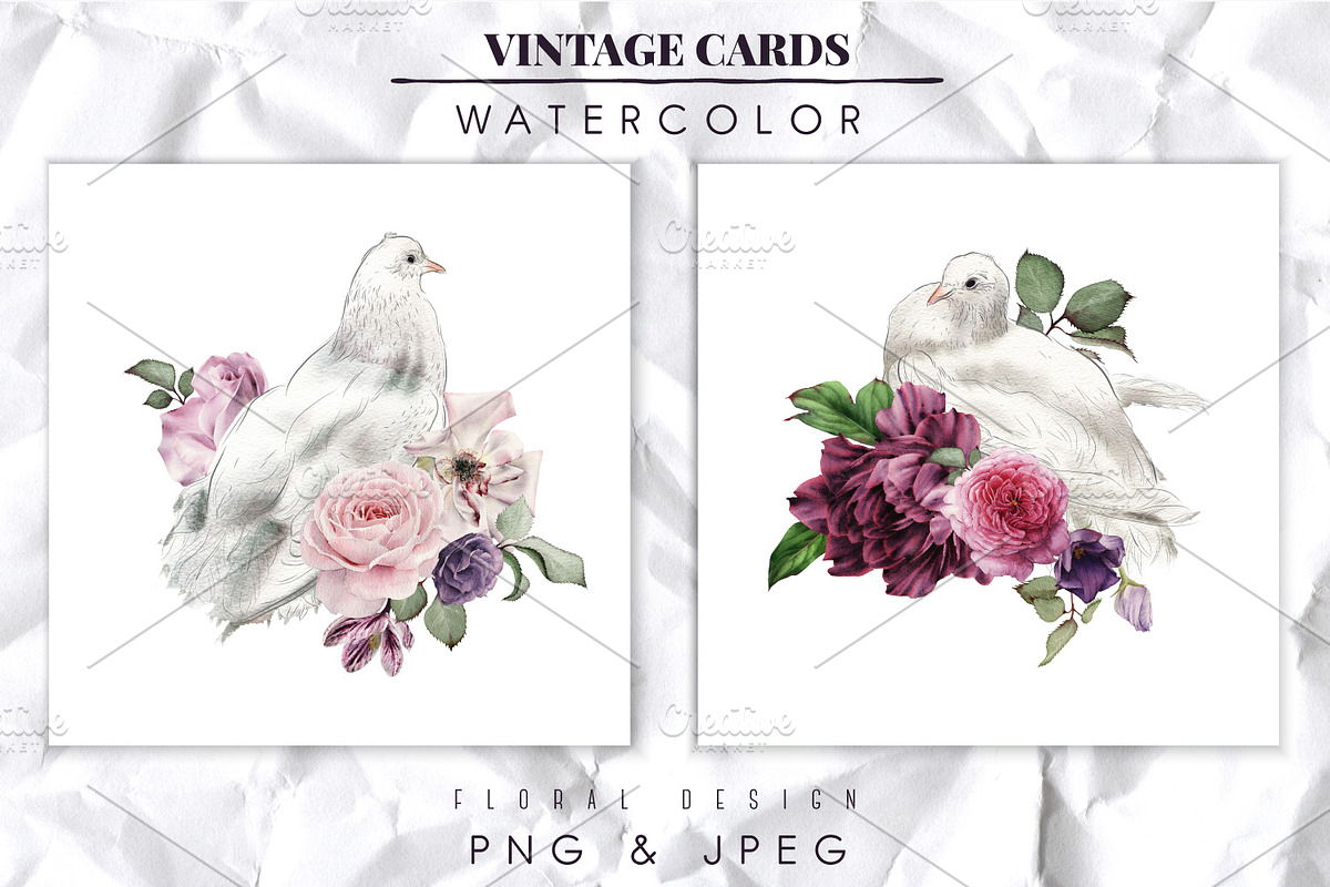 Watercolor Floral Bundle, a Texture Illustration by ollalya (Photo 23 of 112)