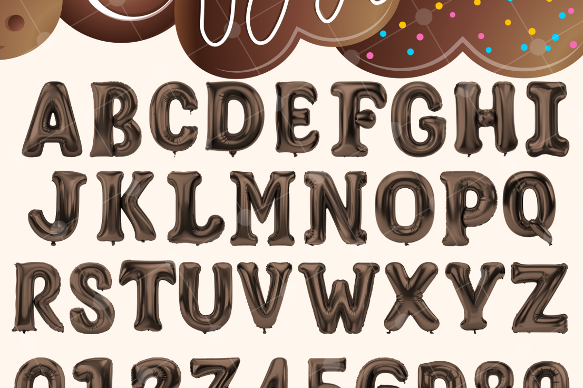Chocolate balloon alphabet png, an Education Illustration by Kiss me flamingo (Photo 2 of 5)
