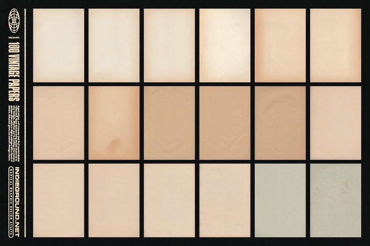 Vintage Paper Textures, a Texture Graphic by Indieground Design Inc. (Photo 5 of 7)