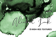 Green Alcohol Ink Textures, a Texture Graphic by Angela Roze (Thumbnail 1 of 9)