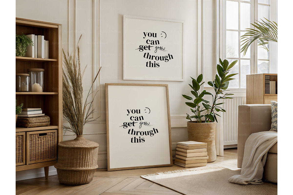 Elegant Boho Frame Mockup in Sunlit, a Product Mockup by MockupWizard (Photo 4 of 5)