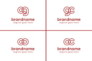 Letters CG GC CO OC Monogram Logo, a Design Template by Pray Art Design Studio