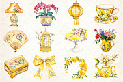Yellow Chinoiserie Mothers Day, an Illustration by Dream Creation (Thumbnail 2 of 4)