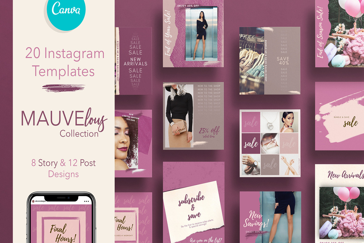 Instagram Posts and Story Templates, a Marketing Template by Ash Avenue Designs (Photo 1 of 6)