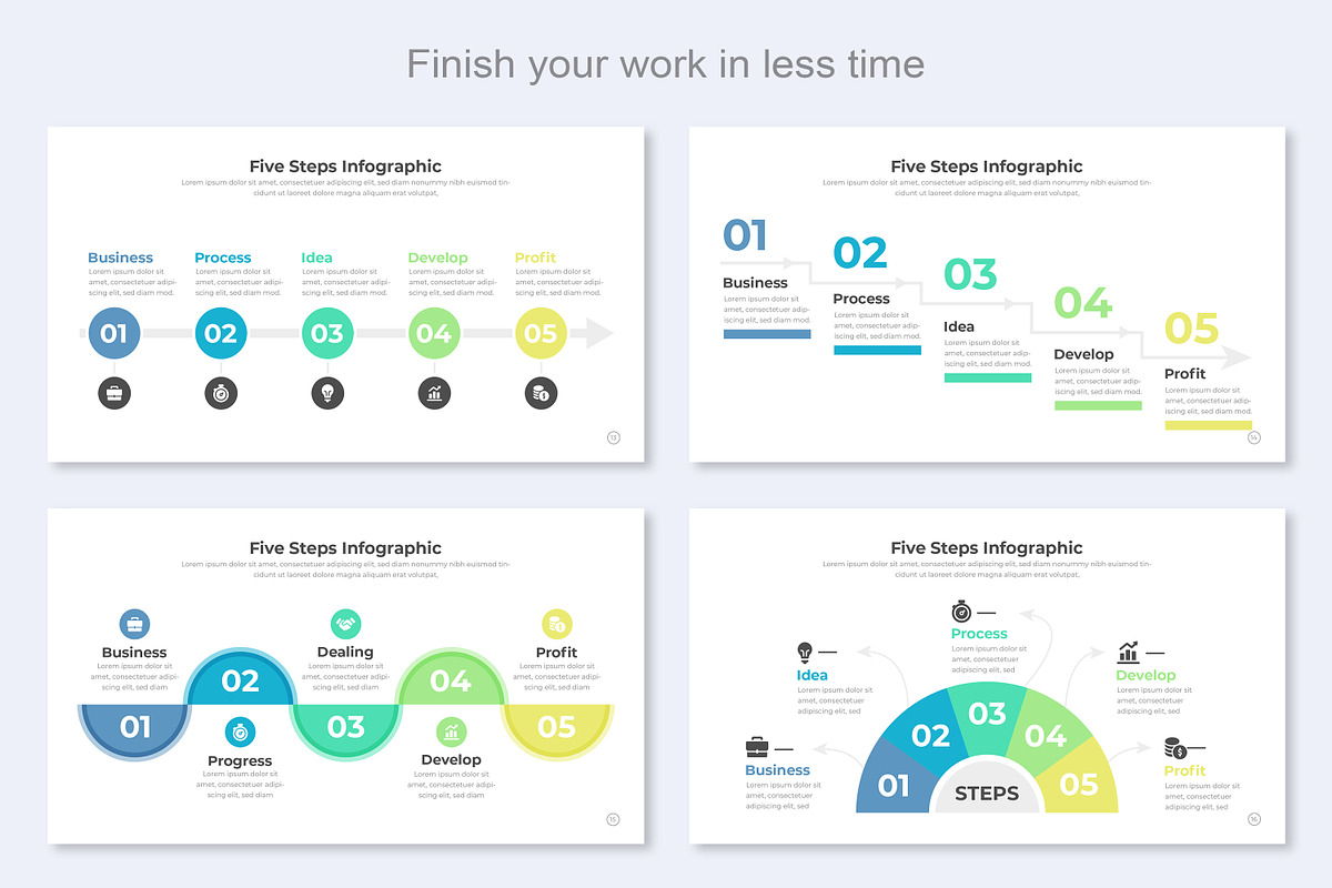 Five Steps Infographic Template EPS, a Presentation Template by Mighty-Slide (Photo 4 of 7)
