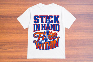 Stick in Hand Hockey T-Shirt, an Object Graphic by abu67222