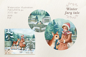 Winter Fary Tale Illustration