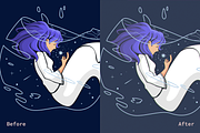 90s Anime Photoshop Template Effect, a Preset Add-On by Mock It Up (Thumbnail 3 of 7)