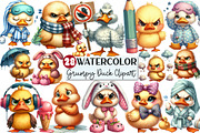 Quirky Grumpy Duck Clipart, an Illustration by Rose Art (Thumbnail 1 of 7)